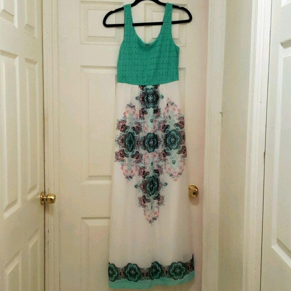 Lily Rose Pink & Blue Maxi Dress